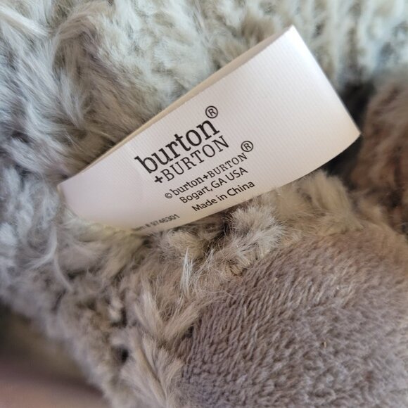 Burton & Burton 11" Gray Puppy With Sheer Pink Bow - Picture 6 of 8